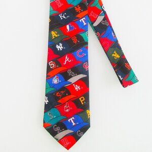 Vintage Surrey MLB Baseball "Team Caps" Men's Tie